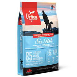 Orijen - Orijen Six Fish Tahılsız 6 Balıklı Köpek Maması 11,4 Kg + 4 Adet Temizlik Mendili