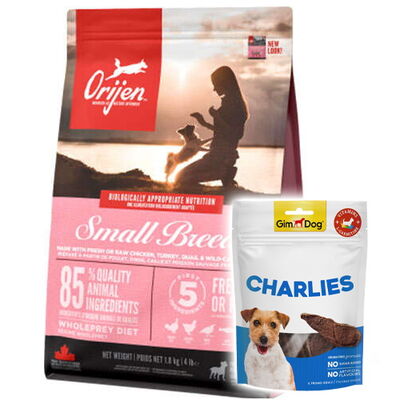 Orijen Small Breed Puppy & Adult Yavru ve Yetişkin Köpek Maması 1,8 Kg + Gimdog 70 Gr Köpek Ödülü - 1