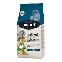 Ownat - Ownat Classic Balıklı Kedi Maması 4 Kg + Temizlik Mendili