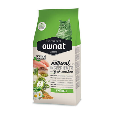Ownat Classic Hairball Tavuklu Kedi Maması 1,5 Kg + Temizlik Mendili