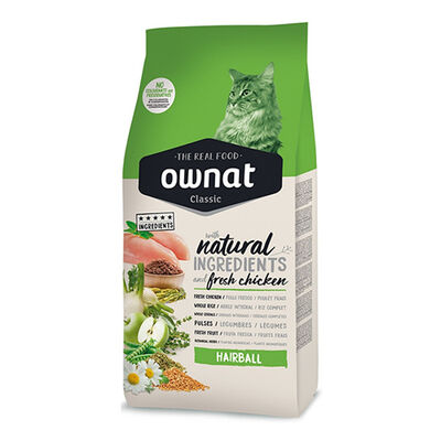 Ownat Classic Hairball Tavuklu Kedi Maması 4 Kg + Temizlik Mendili