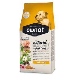 Ownat - Ownat Classic Kuzulu Ve Pirinçli Köpek Maması 12 Kg + 2 Adet Temizlik Mendili