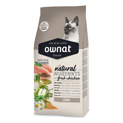 Ownat - Ownat Classic Light Tavuklu Kedi Maması 4 Kg + Temizlik Mendili