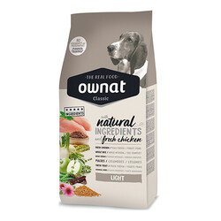 Ownat - Ownat Classic Light Tavuklu Köpek Maması 4 Kg + Temizlik Mendili