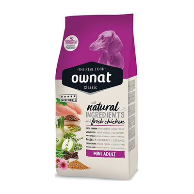 Ownat Classic Mini Adult Tavuklu Köpek Maması 1,5 Kg + Temizlik Mendili