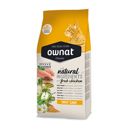 Ownat - Ownat Classic Daily Care Tavuklu Kedi Maması 1,5 Kg + Temizlik Mendili