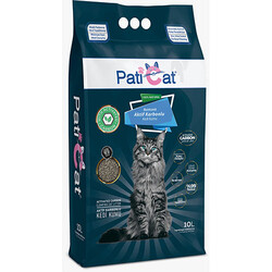 PatiCat - PatiCat Aktif Karbonlu Topaklanan Kedi Kumu 10 Lt