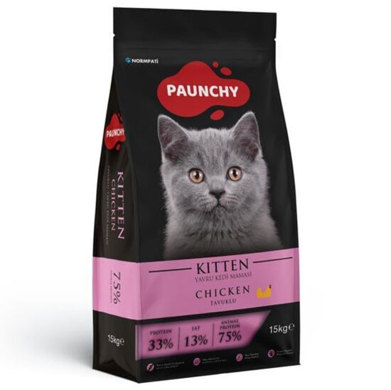 Paunchy Kitten Tavuk Etli Yavru Kedi Maması 15 Kg + 2 Adet Cosmo Konserve 415 Gr - 2