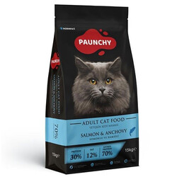 Paunchy - Paunchy Somonlu ve Hamsili Kedi Maması 15 Kg