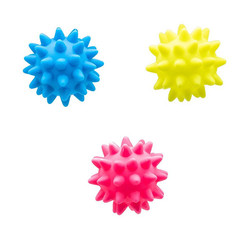 Pawise - Pawise 14161 Dikenli Kauçuk Sesli Köpek Oyuncağı 6 Cm ( 1 Adet )