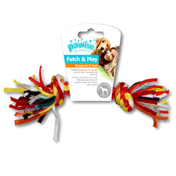 Pawise 14879 Renkli Düğümlü İp Kemik Köpek Oyuncağı 22 Cm - Pawise