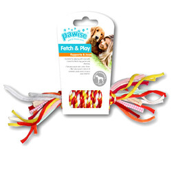 Pawise 14880 Renkli Düğümlü İp Kemik Köpek Oyuncağı 27 Cm - Pawise