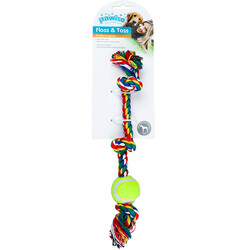 Pawise 14893 Düğümlü Ve Tenis Toplu Kemik İpli Köpek Oyuncağı 13 x 7 x 2 Cm - Pawise