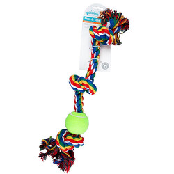 Pawise 14894 Düğümlü Ve Tenis Toplu Kemik İpli Köpek Oyuncağı 20 x 11 x 3 Cm - Pawise