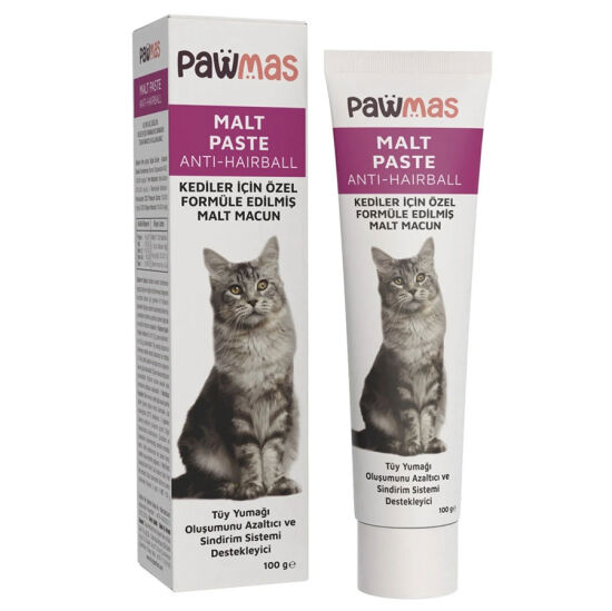 Pawmas Malt Paste Anti-Hairball Tüy Yumağı Kontrol Kedi Macunu 100 Gr - 1