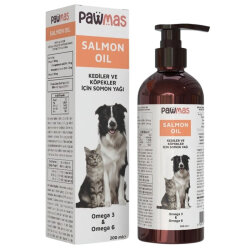 Pawmas Salmon Oil Omega 3 ve Omega 6 Kedi ve Köpekler İçin Somon Yağı 200 ML - Pawmas