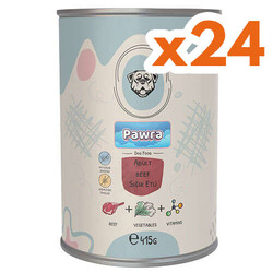 Pawra - Pawra Sığır Etli Yetişkin Köpek Konservesi 415 Gr x 24 Adet