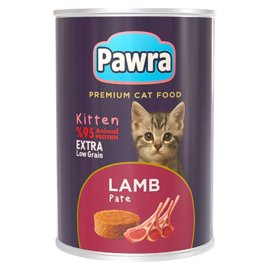 Pawra Yavru Kedi Kuzu Etli Pate Konserve 410 Gr x 12 Adet - 2