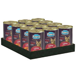 Pawra Yavru Kedi Kuzu Etli Pate Konserve 410 Gr x 12 Adet - Pawra