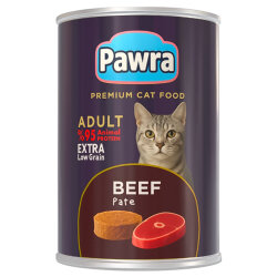 Pawra Yetişkin Kedi Dana Etli Pate Konserve 410 Gr - Pawra