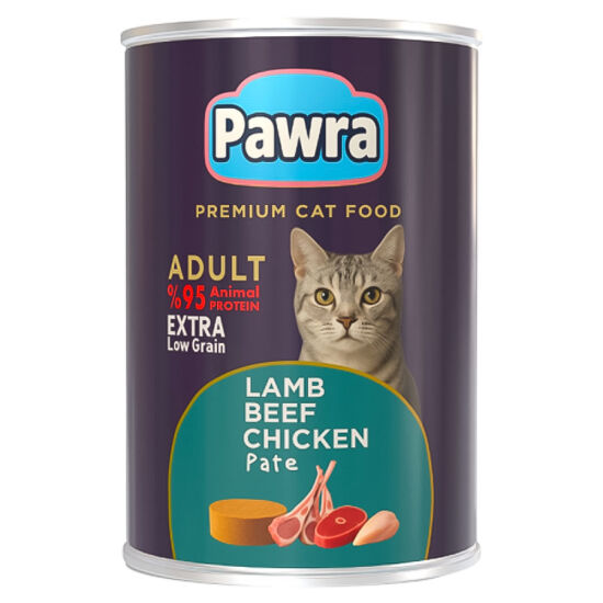 Pawra Yetişkin Kedi Karışık Etli Pate Konserve 410 Gr x 12 Adet - 2