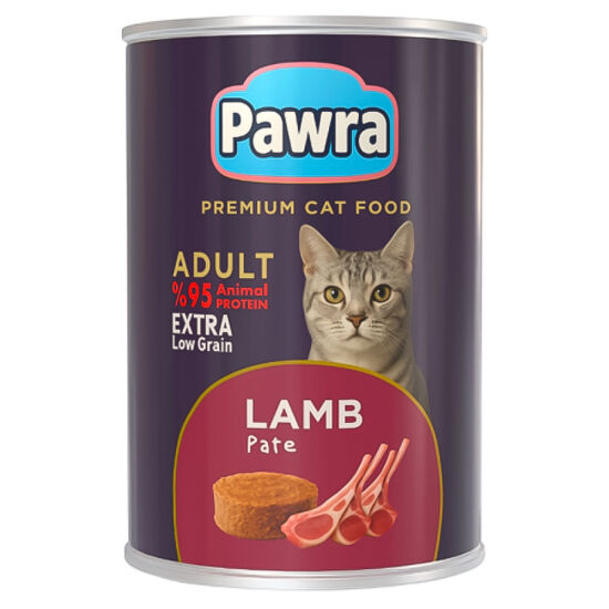 Pawra Yetişkin Kedi Kuzu Etli Pate Konserve 410 Gr x 12 Adet - 2