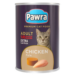 Pawra Yetişkin Kedi Tavuk Etli Pate Konserve 410 Gr - Pawra