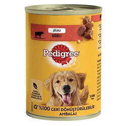 Pedigree - Pedigree Sığır Etli ve Ciğer Karışımlı Jöleli Köpek Konservesi 400 Gr