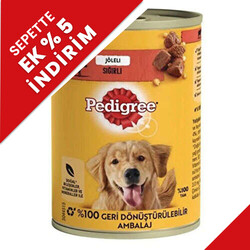 Pedigree - Pedigree Sığır Etli ve Ciğer Karışımlı Jöleli Köpek Konservesi 400 Gr