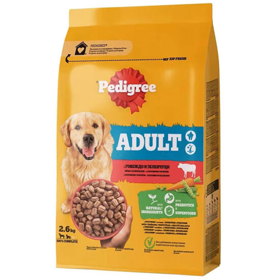 Pedigree Sığır Eti ve Sebzeli Köpek Maması 2,6 Kg - 1