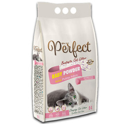 Perfect İnce Taneli Bebek Pudralı Topaklanan Kedi Kumu 5 Lt - Perfect