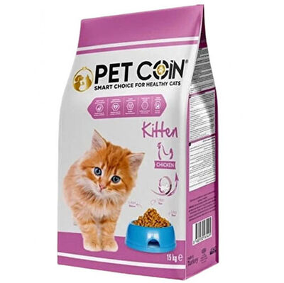 Pet Coin Kitten Tavuk Etli Yavru Kedi Maması 15 Kg