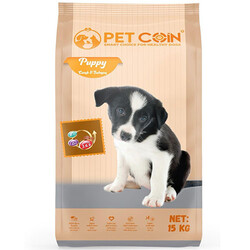 Pet Coin - Pet Coin Puppy Kuzu Etli Yavru Köpek Maması 15 Kg