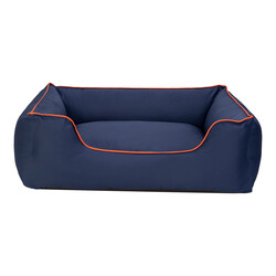 Pet Comfort Alpha Köpek Yatağı Lacivert w Turuncu Biye L 105x85cm - Pet Comfort
