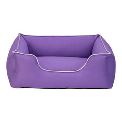 Pet Comfort Alpha Köpek Yatağı Mor w Beyaz Biye M 80x65cm - Pet Comfort