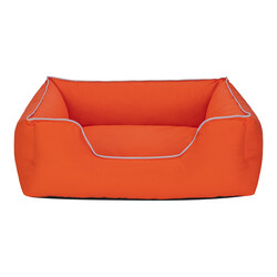 Pet Comfort Alpha Köpek Yatağı Turuncu w Beyaz Biye M 80x65cm - Pet Comfort