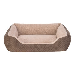 Pet Comfort Bravo Duo Köpek Yatağı Kahverengi/Bej M 75x60cm - Pet Comfort