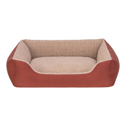 Pet Comfort Bravo Duo Köpek Yatağı Tarçın/Bej M 75x60cm - Pet Comfort