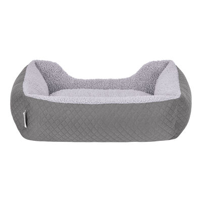 Pet Comfort Bravo Duo Kedi ve Köpek Yatağı Gri/Gri Peluş S 55x45cm - 3