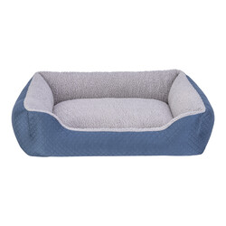 Pet Comfort - Pet Comfort Bravo Duo Mirinda Mavi/Gri Peluş M 75x60cm