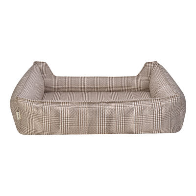 Pet Comfort Delta Varius Bej Kareli Köpek Yatağı L 80x105cm