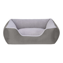 Pet Comfort Echo Köpek Yatağı Gri/Gri Peluş M 80x65cm - Pet Comfort