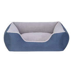 Pet Comfort Echo Köpek Yatağı Mavi/Gri Peluş M 80x65cm - Pet Comfort