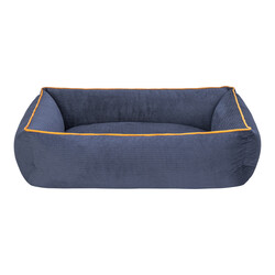 Pet Comfort Golf Kedi ve Köpek Yatağı Parliament Mavi w Hardal Biye S 75x60cm - Pet Comfort