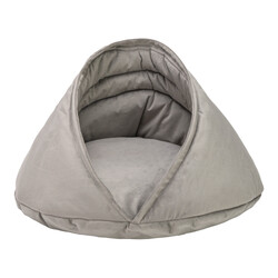 Pet Comfort Oyster Kedi/Köpek Yatağı, Gri 55x55x32cm - Pet Comfort