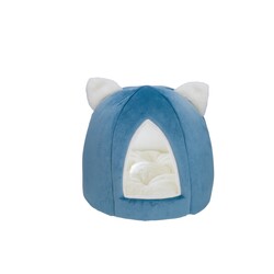 Pet Comfort Pumpkin Kedi Yatağı, Mavi 37x37x33cm - Thumbnail