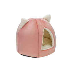 Pet Comfort Pumpkin Kedi Yatağı, Pembe 37x37x33cm - Thumbnail