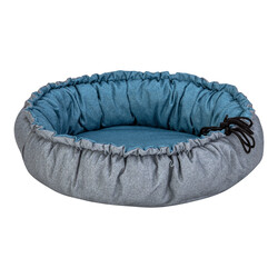 Pet Comfort Sunflower Kedi ve Köpek Yatağı Çift Taraflı Mavi/Gri 60cm - Pet Comfort