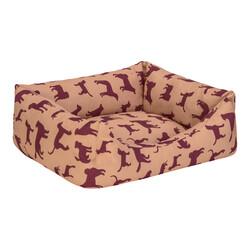 Pet Comfort Uniform Bej-Bordo Kedi ve Köpek Yatağı S 40x50cm - Thumbnail