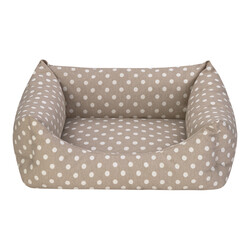 Pet Comfort - Pet Comfort Uniform Bej Puantiyeli Kedi ve Köpek Yatağı S 40x50cm